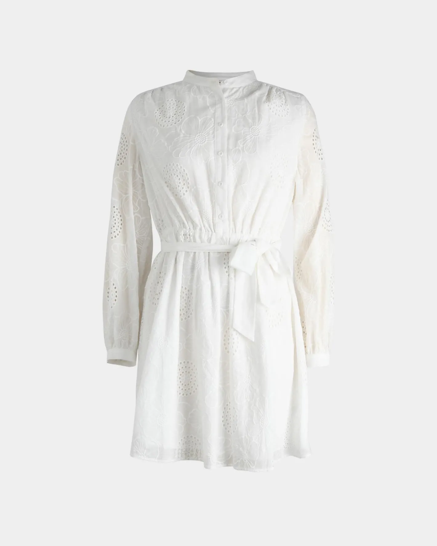 Forcast Lea Cotton Tie Dress Ivory Online
