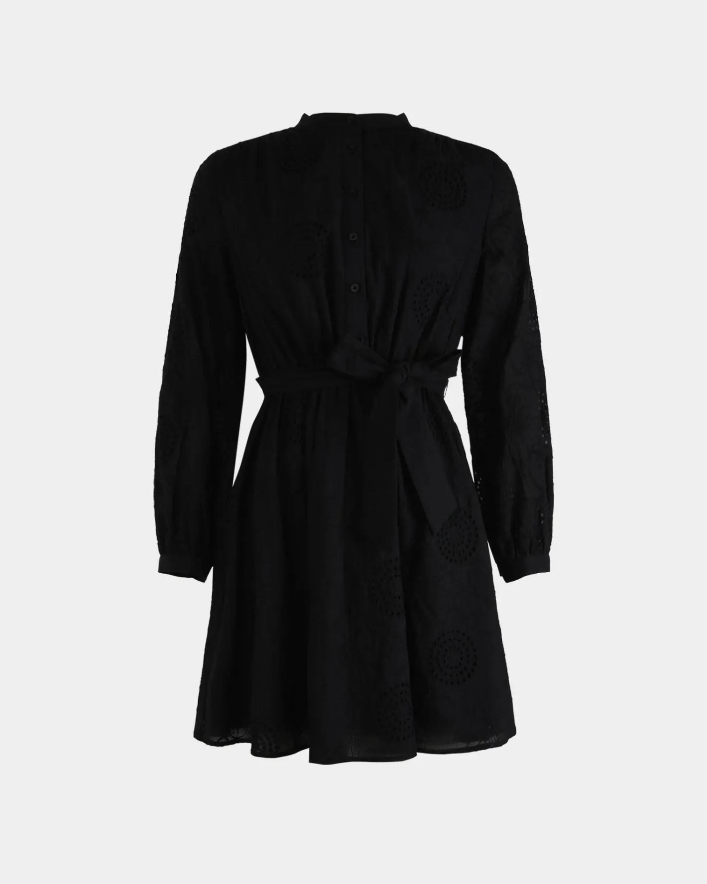 Forcast Lea Cotton Tie Dress Black Discount