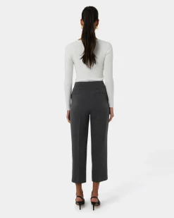 Forcast Lee Tailored Crop Pants Slate