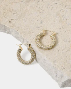 Forcast Leonie Plated Earrings Gold Clearance