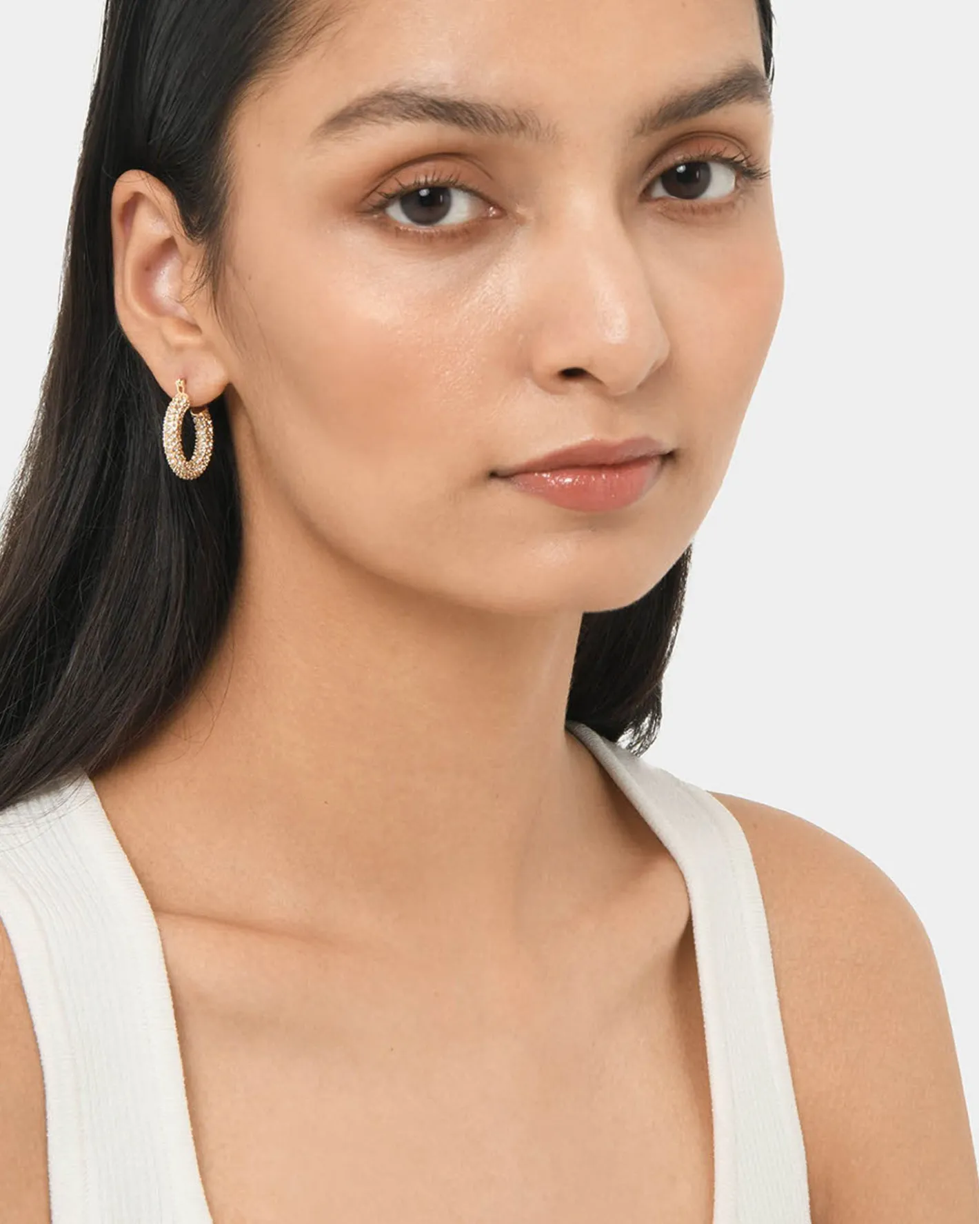 Forcast Leonie Plated Earrings Gold Clearance