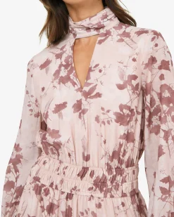 Forcast Lesley Tiered Floral Dress Pink Floral Best