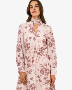 Forcast Lesley Tiered Floral Dress Pink Floral Best