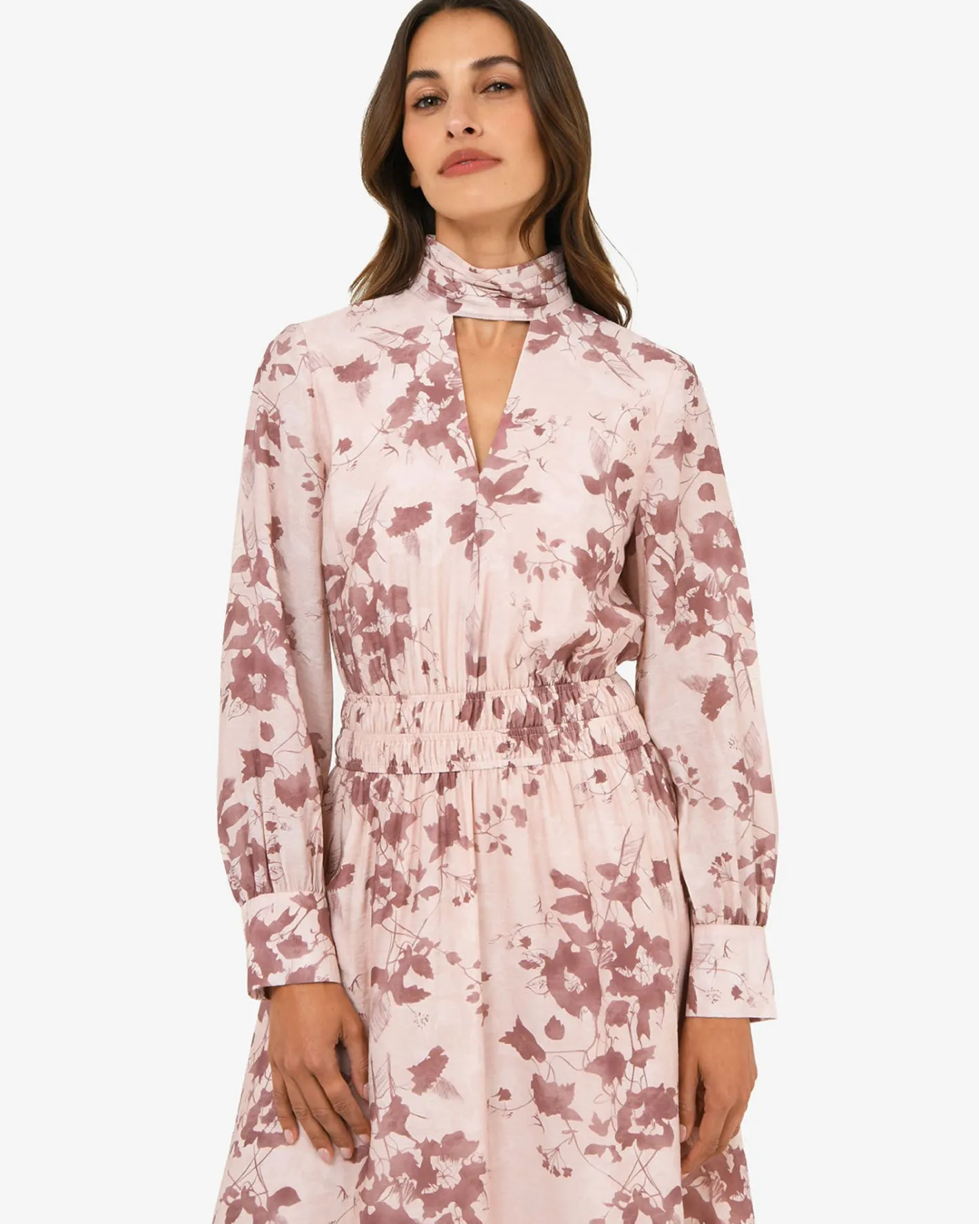 Forcast Lesley Tiered Floral Dress Pink Floral Best