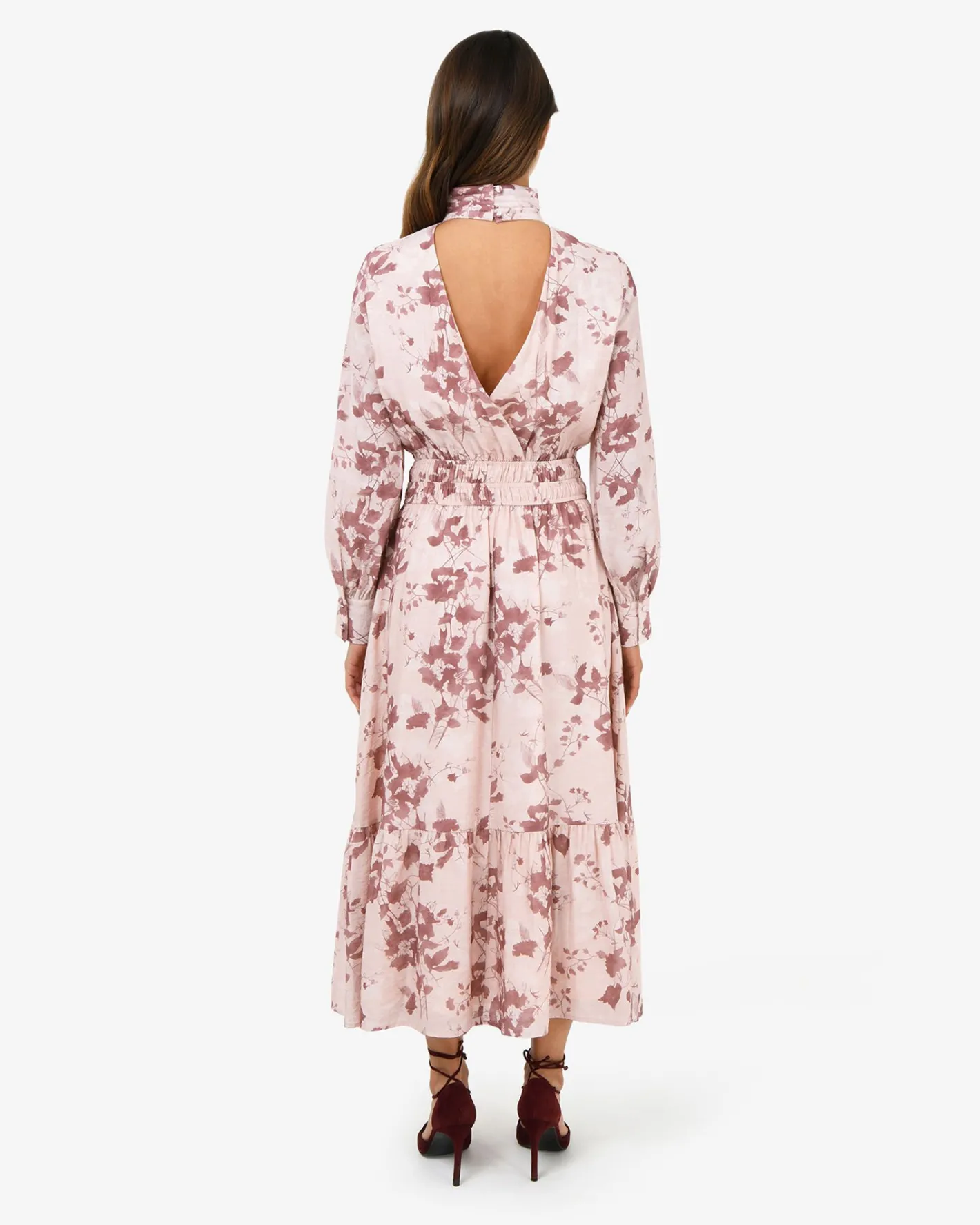 Forcast Lesley Tiered Floral Dress Pink Floral Best