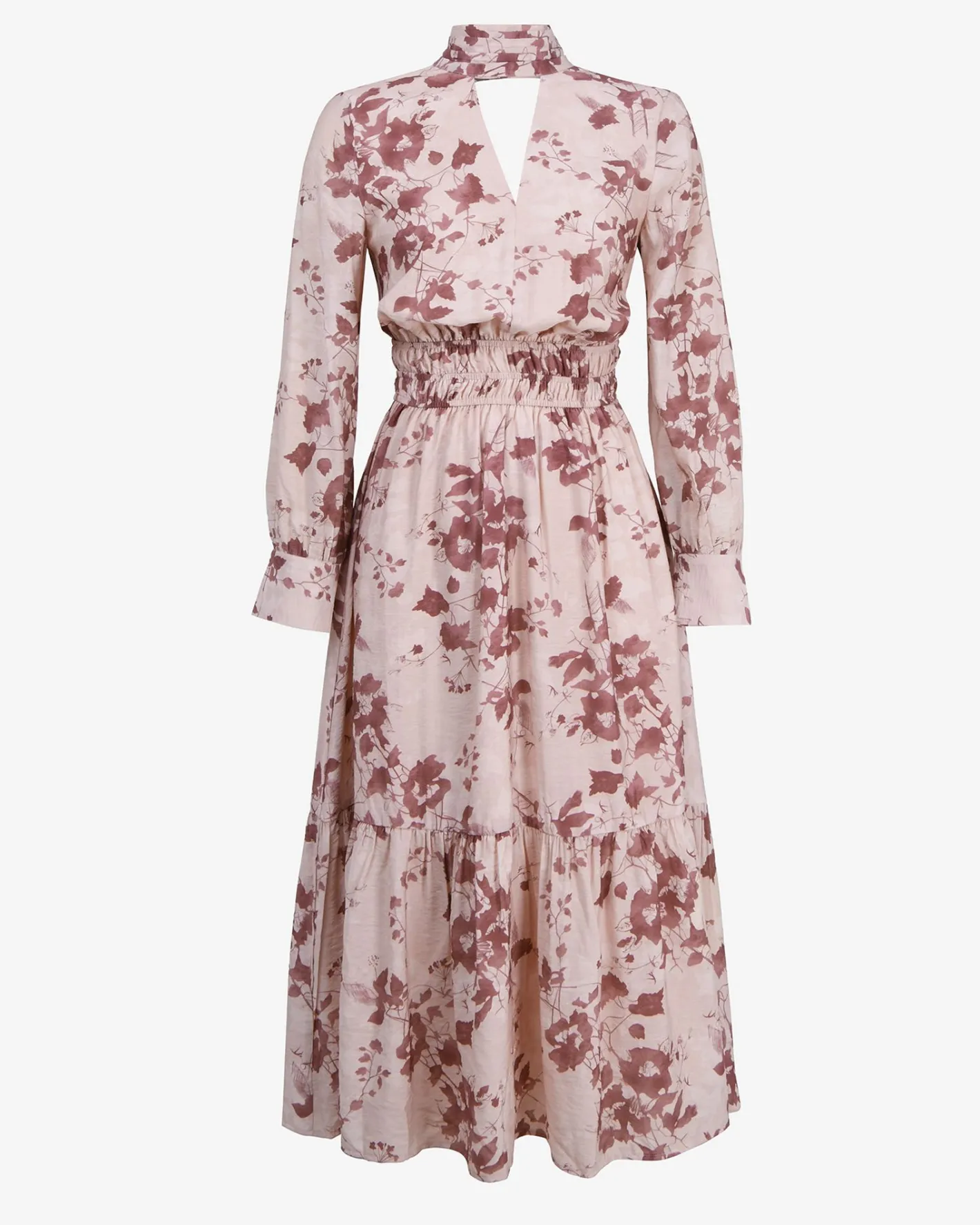 Forcast Lesley Tiered Floral Dress Pink Floral Best