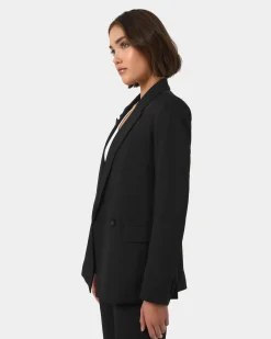 Forcast Lexee Double Breasted Blazer Black Hot
