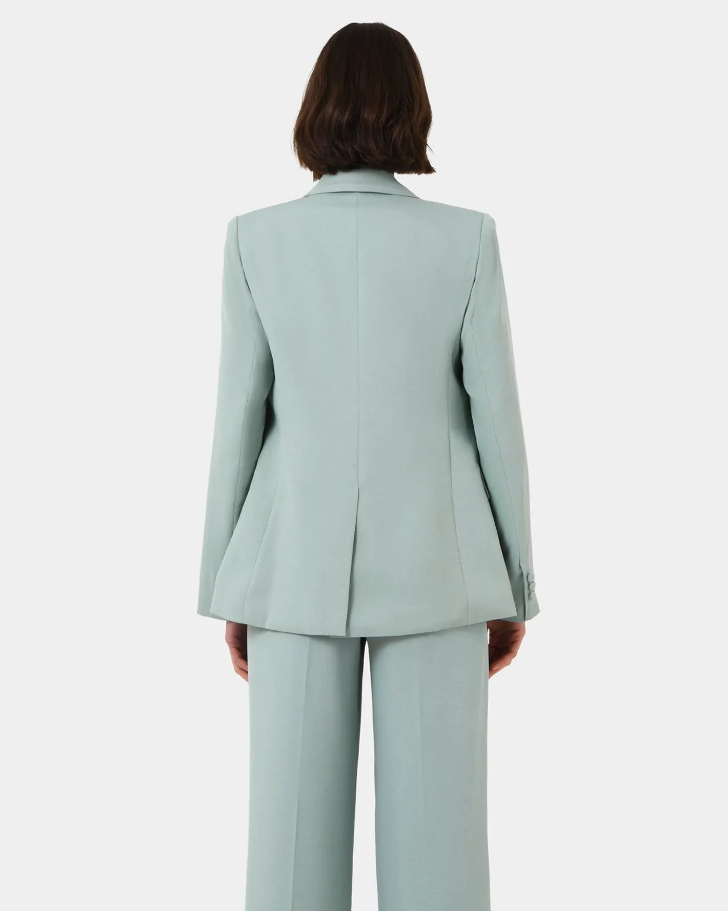 Forcast Lexee Double Breasted Blazer Sage Best