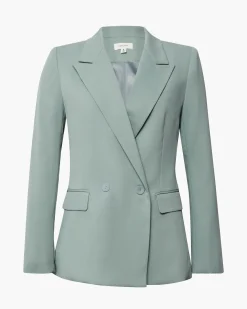 Forcast Lexee Double Breasted Blazer Sage Best