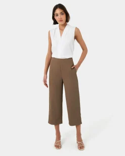 Forcast Lexee High-waist Culotte Tobacco Discount