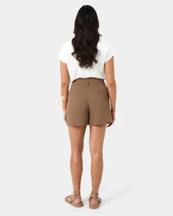 Forcast Lexee Pleat Front Short Tobacco Sale