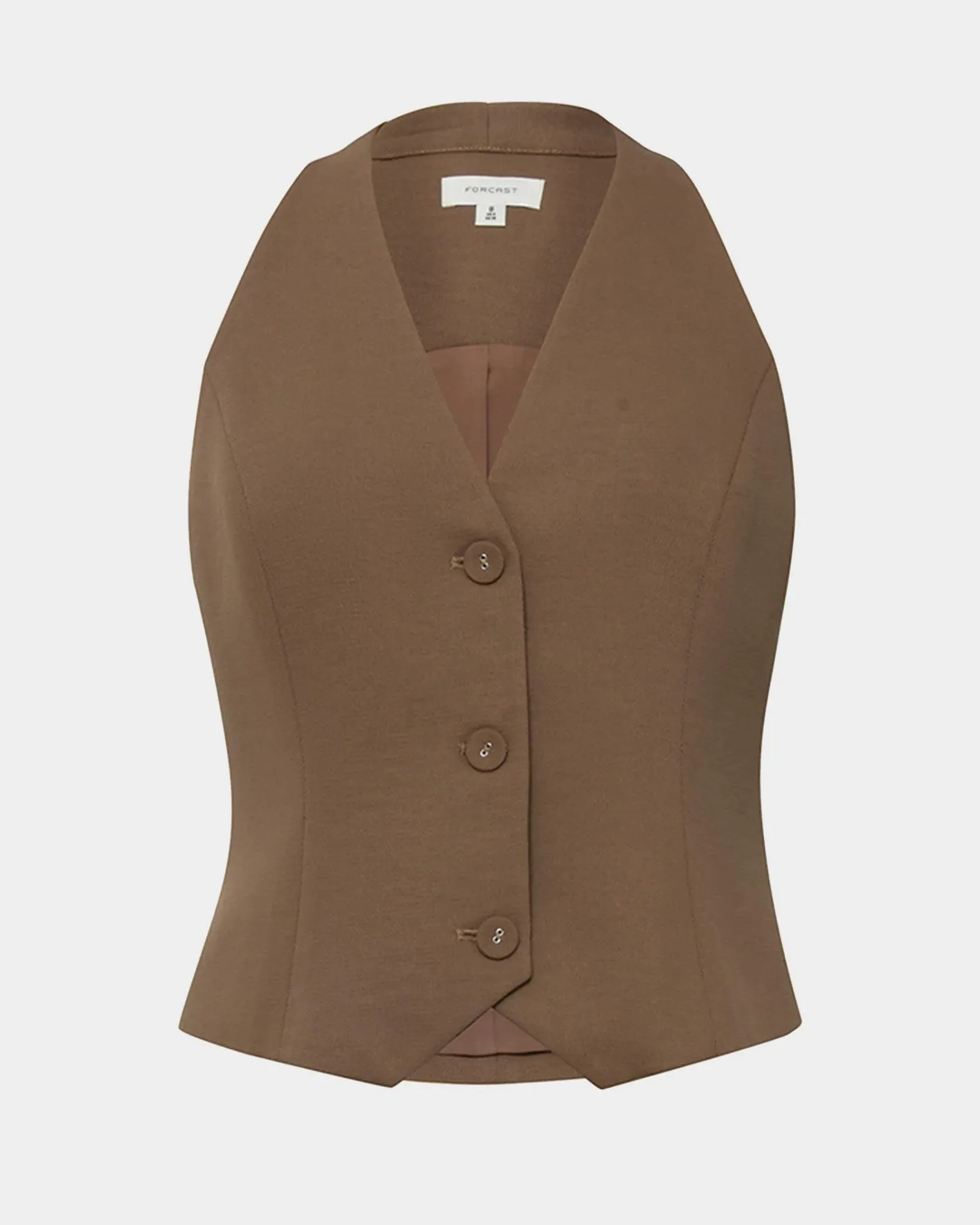Forcast Lexee Tailored Vest Tobacco