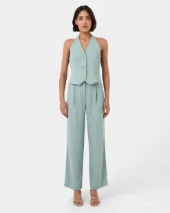 Forcast Lexee Tailored Vest Sage