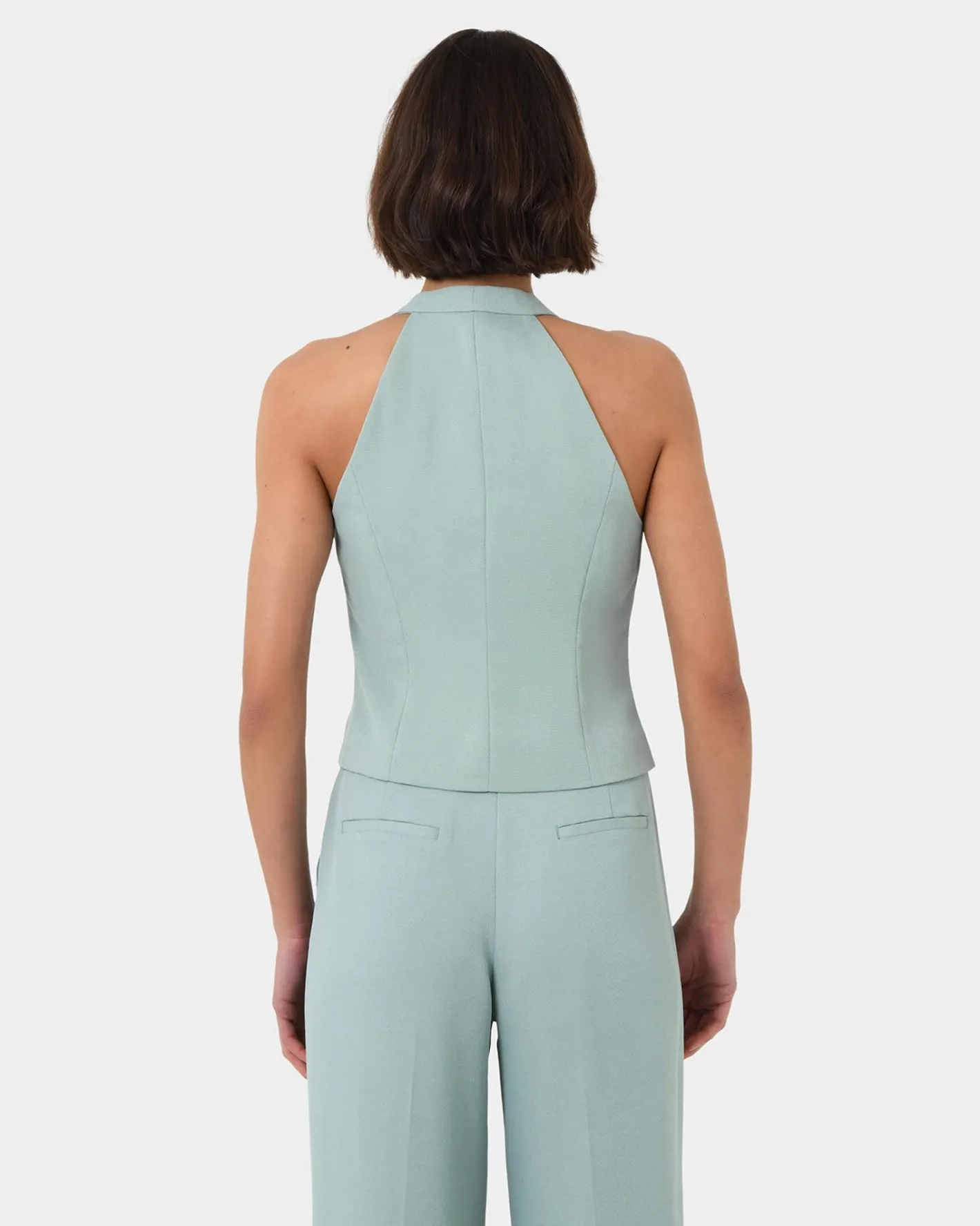 Forcast Lexee Tailored Vest Sage