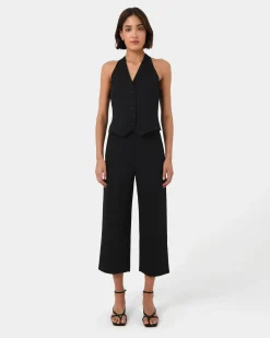 Forcast Lexee Tailored Vest Black