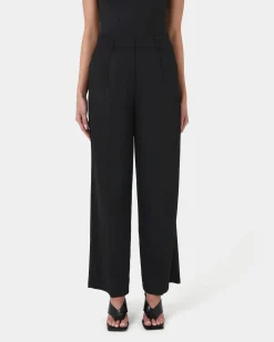 Forcast Lexee Tailored Wide Leg Pants Black Sale