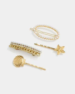 Forcast Lila 4pc Hair Pin Set Gold Outlet