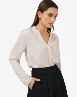Forcast Lilian 2 Long Sleeve Blouse Ecru Sale