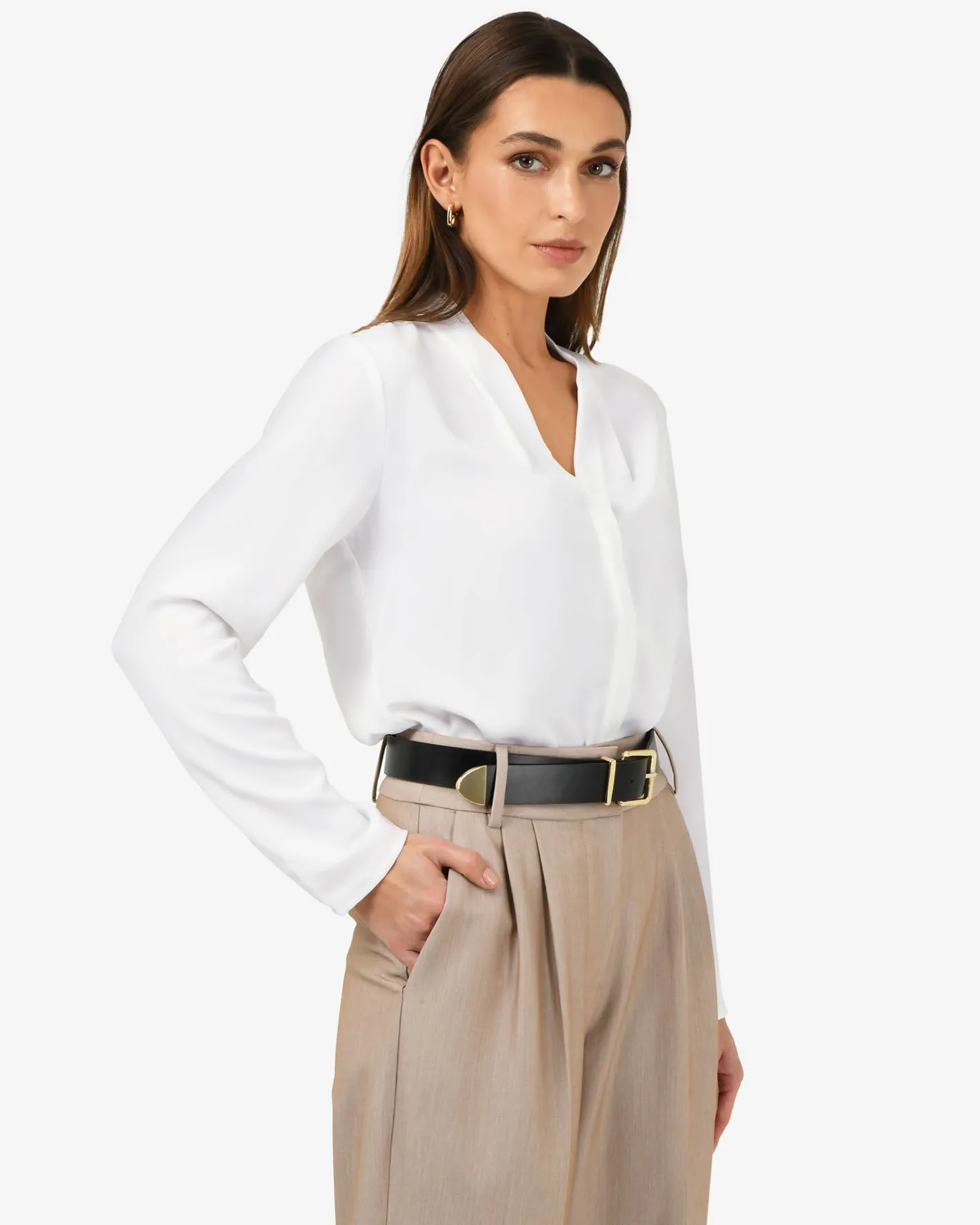 Forcast Lilian 2 Long Sleeve Blouse Ivory Best