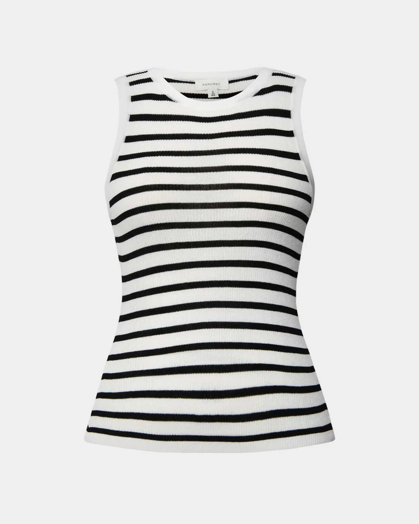 Forcast Lindy Knit Tank Top Ivory & Black Best