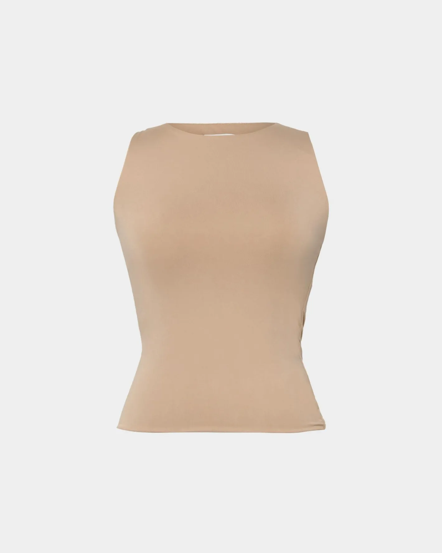 Forcast Liv Round Neck k Top Tan Best