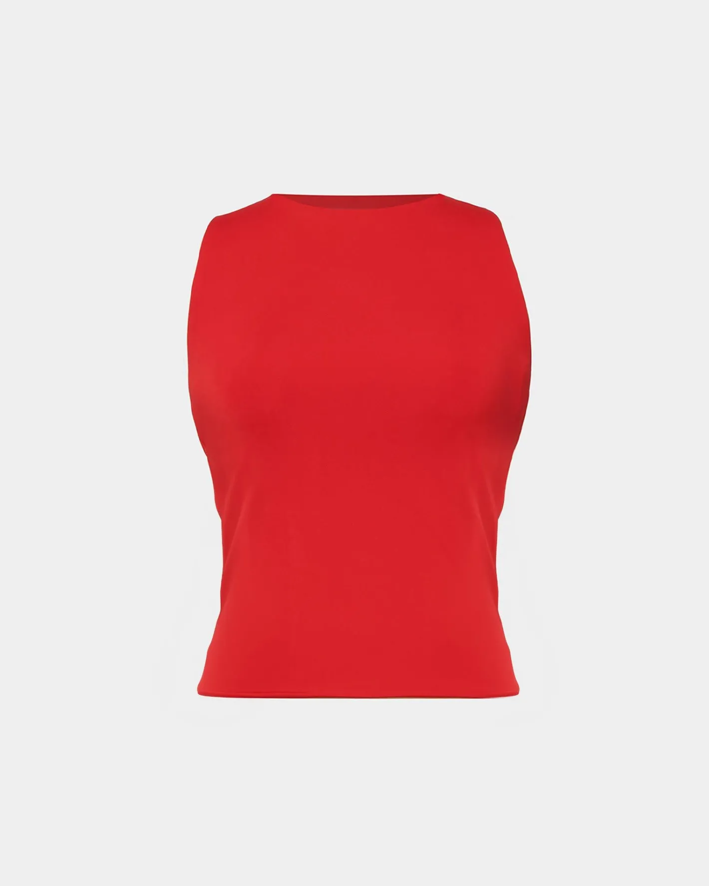 Forcast Liv Round Neck Tank Top Red Best