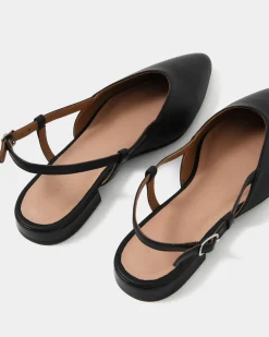 Forcast Liyana Leather Flat Black Outlet