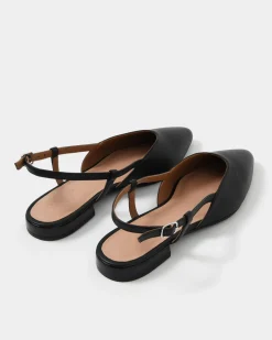 Forcast Liyana Leather Flat Black Outlet