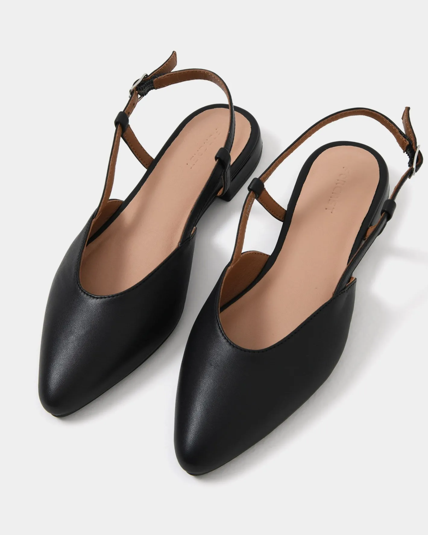 Forcast Liyana Leather Flat Black Outlet