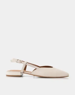 Forcast Liyana Leather Flat Pale Nude Sale