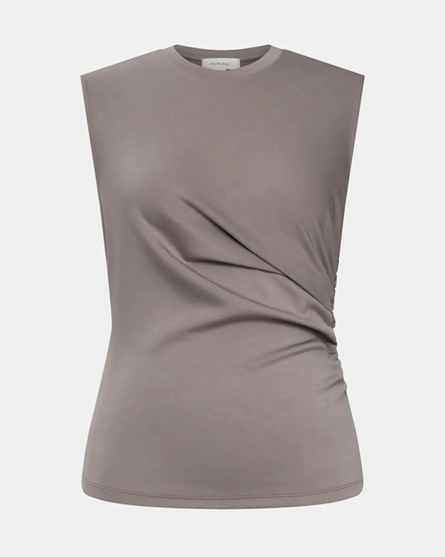 Forcast Lulu Ruched Top Mushroom Clearance