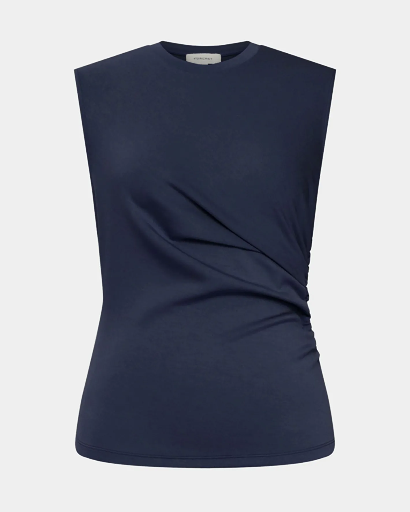 Forcast Lulu Ruched Top Navy Clearance