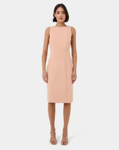 Forcast Luna Sleeveless Dress Pastel Peach Hot