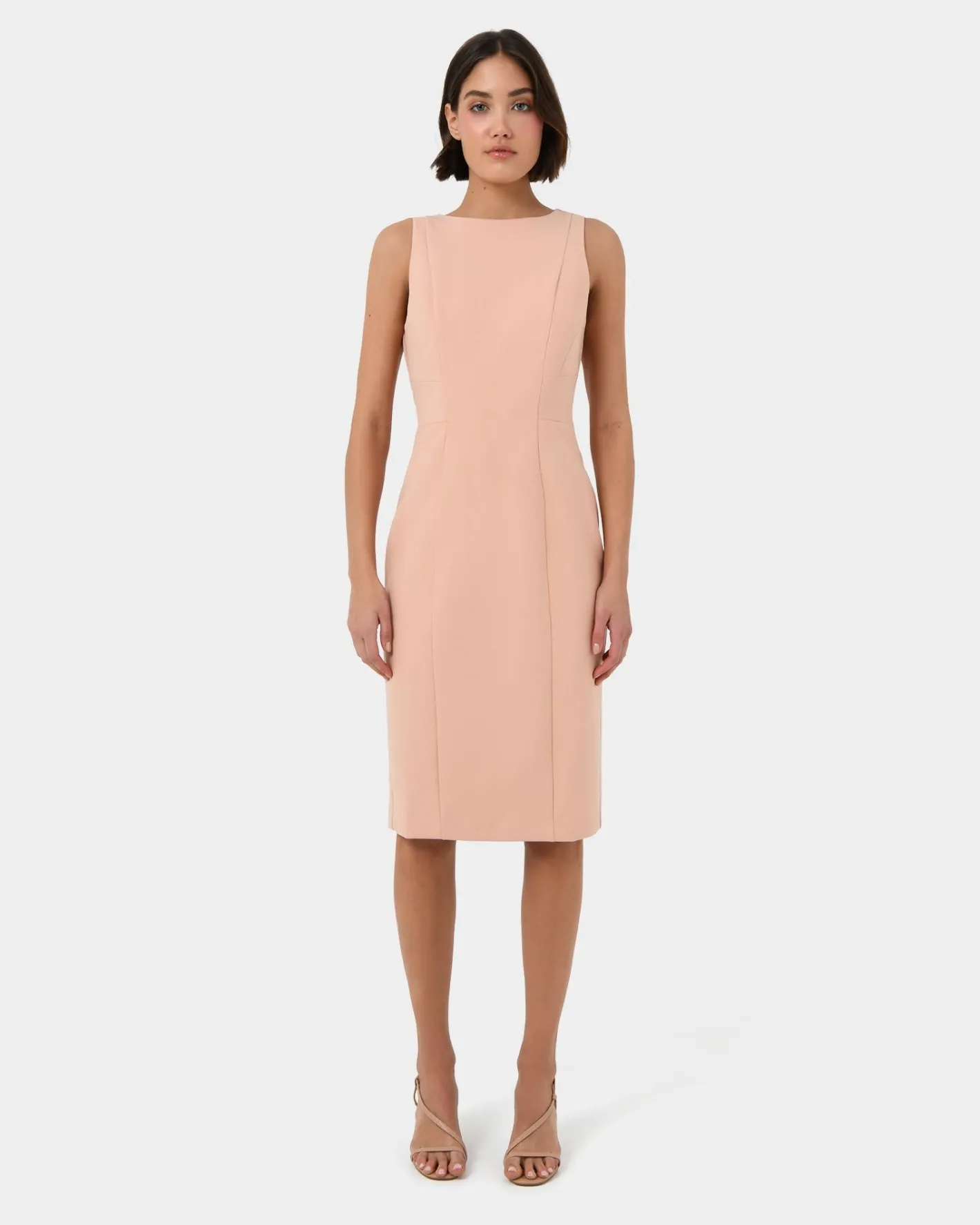 Forcast Luna Sleeveless Dress Pastel Peach Hot