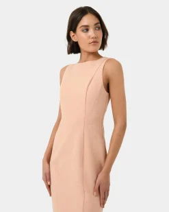 Forcast Luna Sleeveless Dress Pastel Peach Hot
