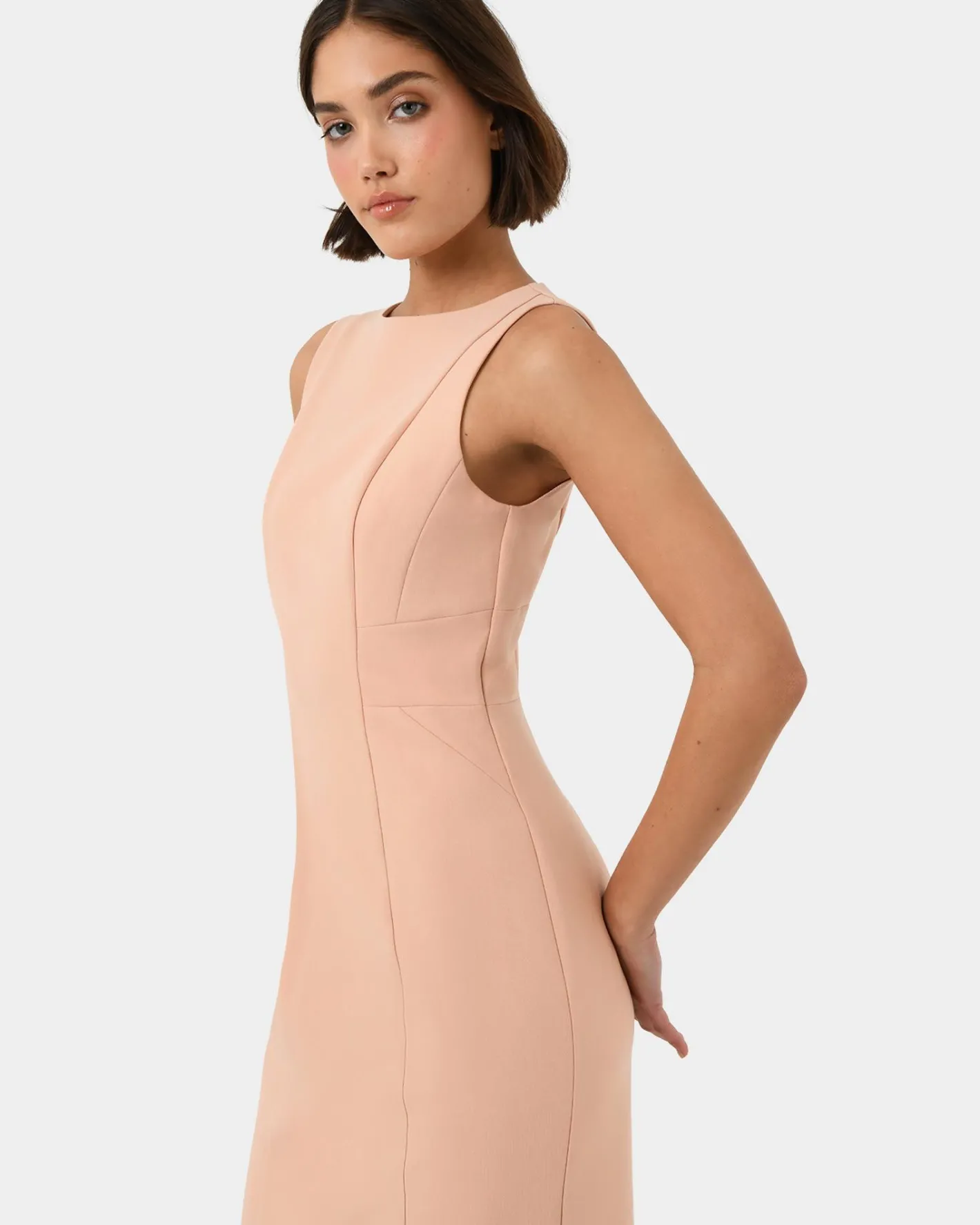 Forcast Luna Sleeveless Dress Pastel Peach Hot