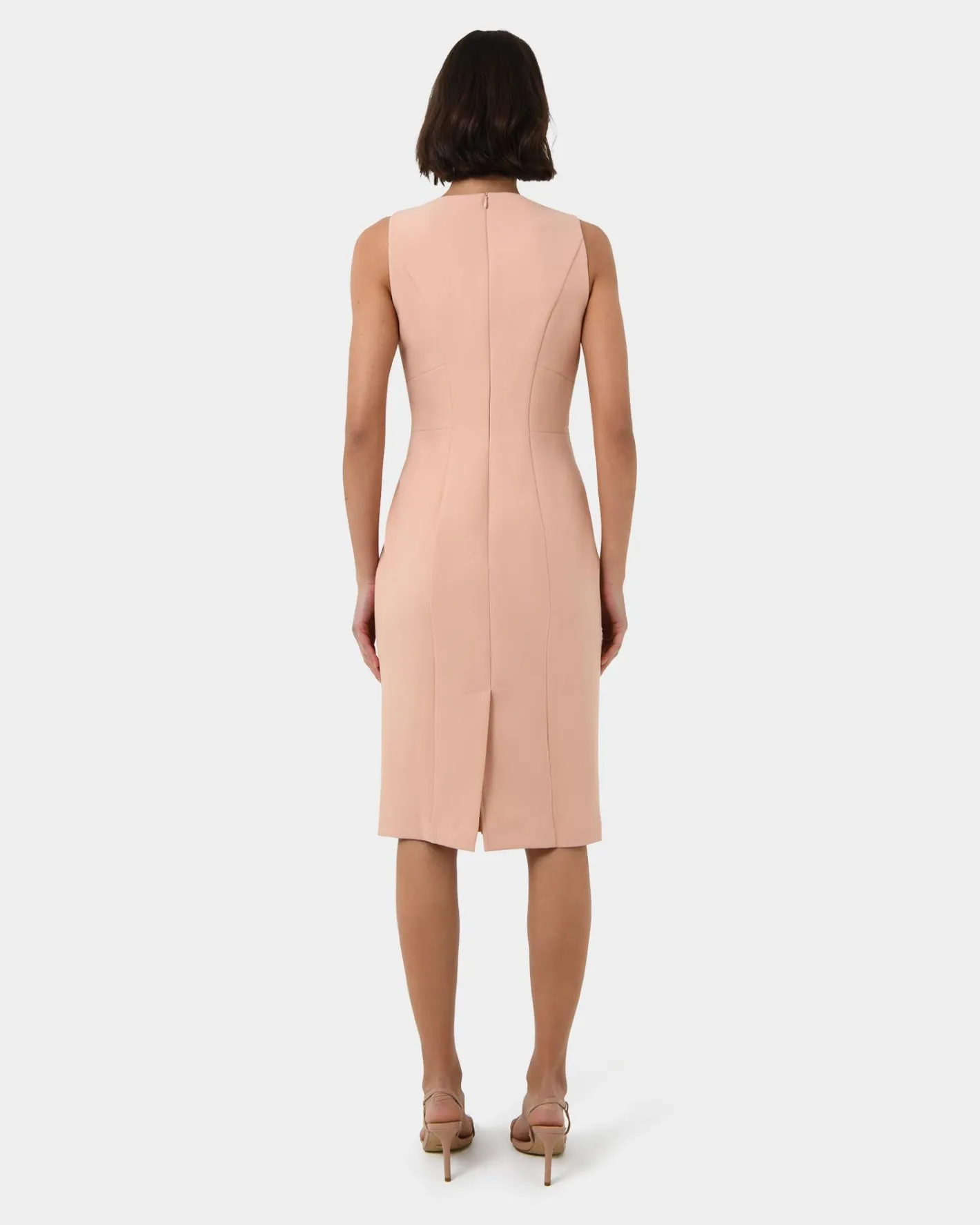 Forcast Luna Sleeveless Dress Pastel Peach Hot