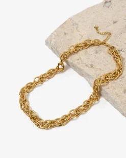 Forcast Lyra Bold Necklace Gold Hot