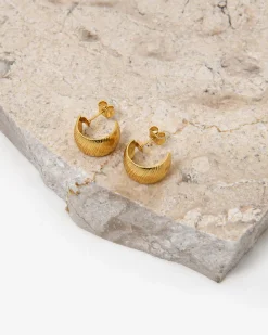 Forcast Lyra Small Hoop Earrings Gold Sale