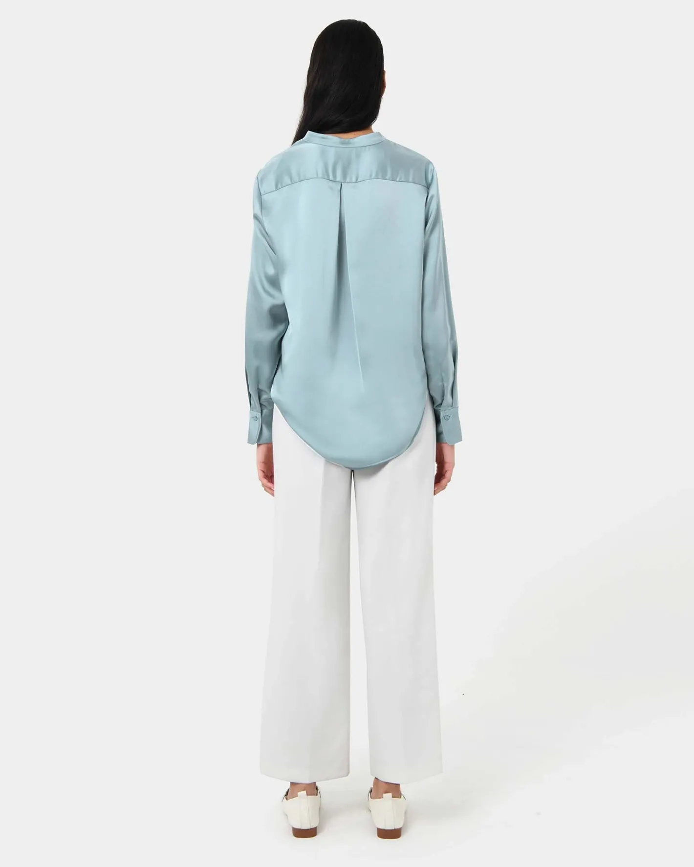 Forcast Maira Stand Collar Blouse Slate Online