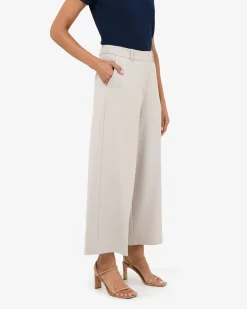 Forcast Mallory Herringbone Culottes Dove Grey