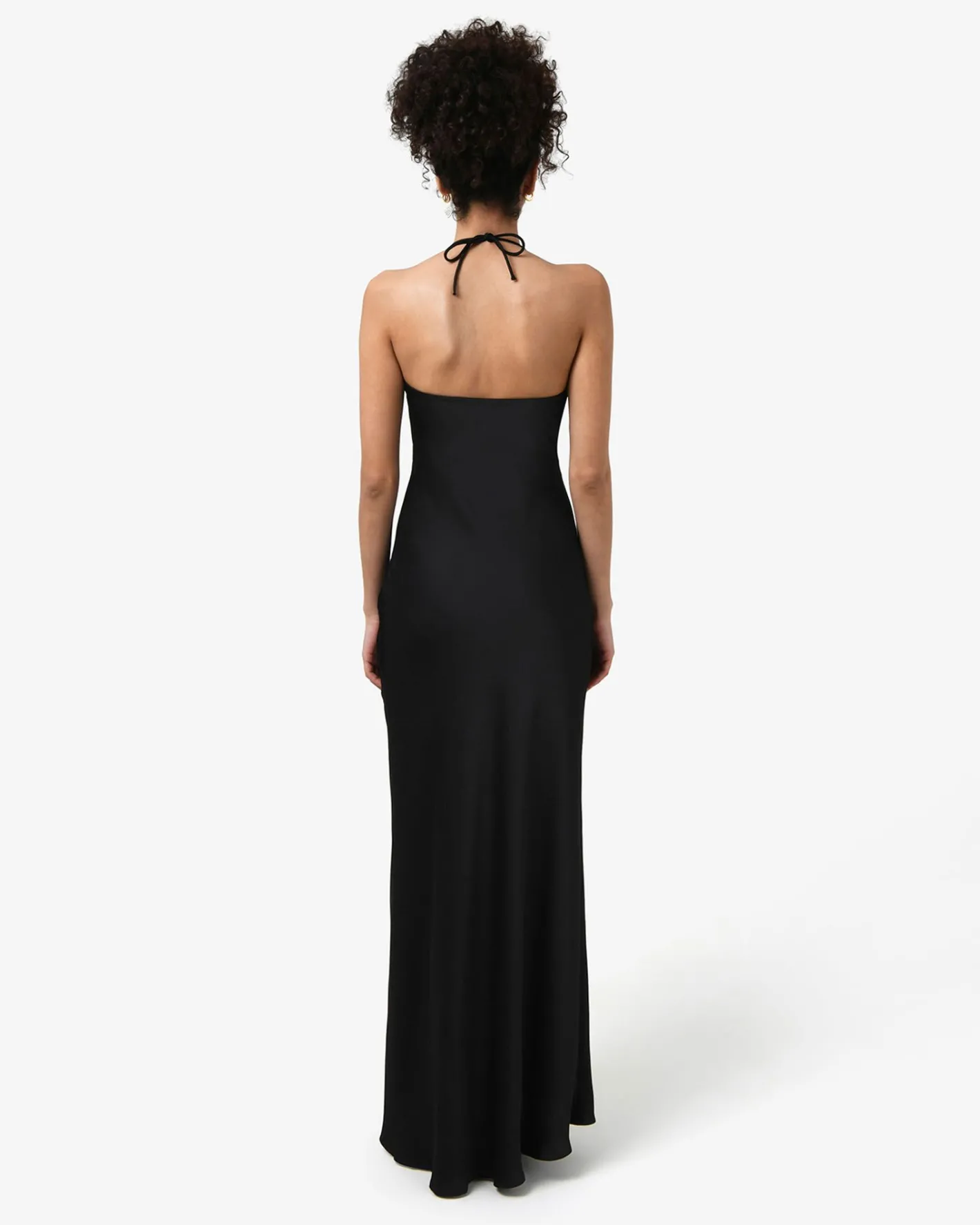 Forcast Martini Strapless Satin Dress Black Online