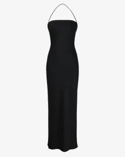 Forcast Martini Strapless Satin Dress Black Online
