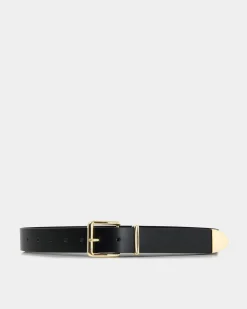 Forcast Massimo Leather Belt Black Online