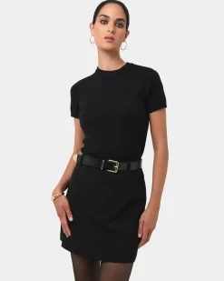 Forcast Massimo Leather Belt Black Online