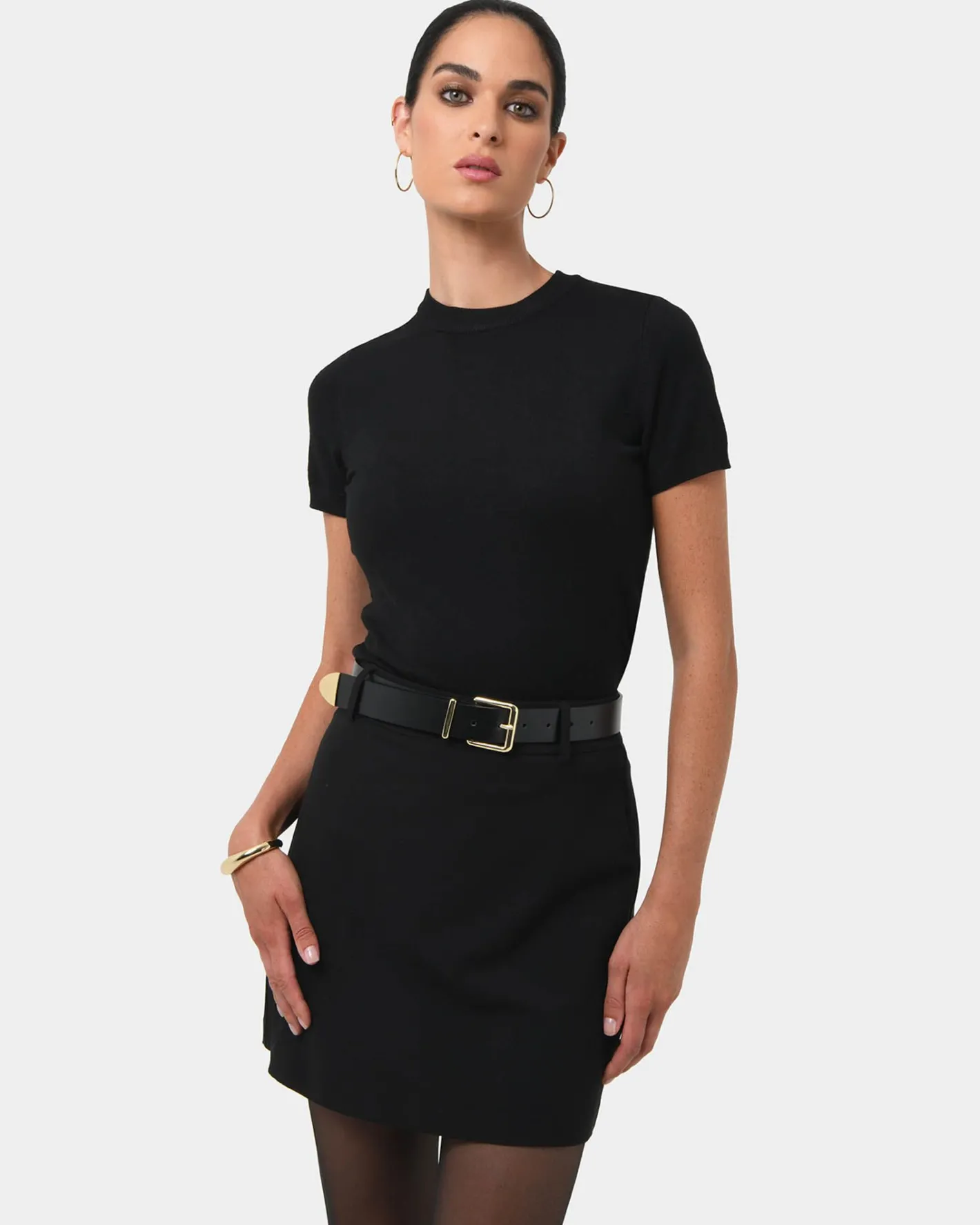 Forcast Massimo Leather Belt Black Online