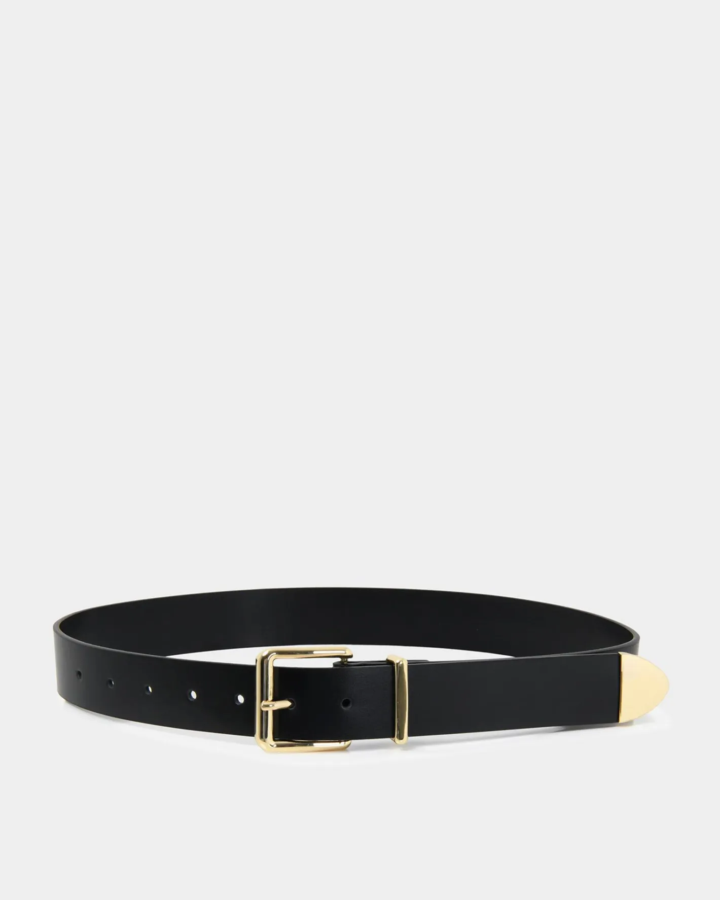 Forcast Massimo Leather Belt Black Online