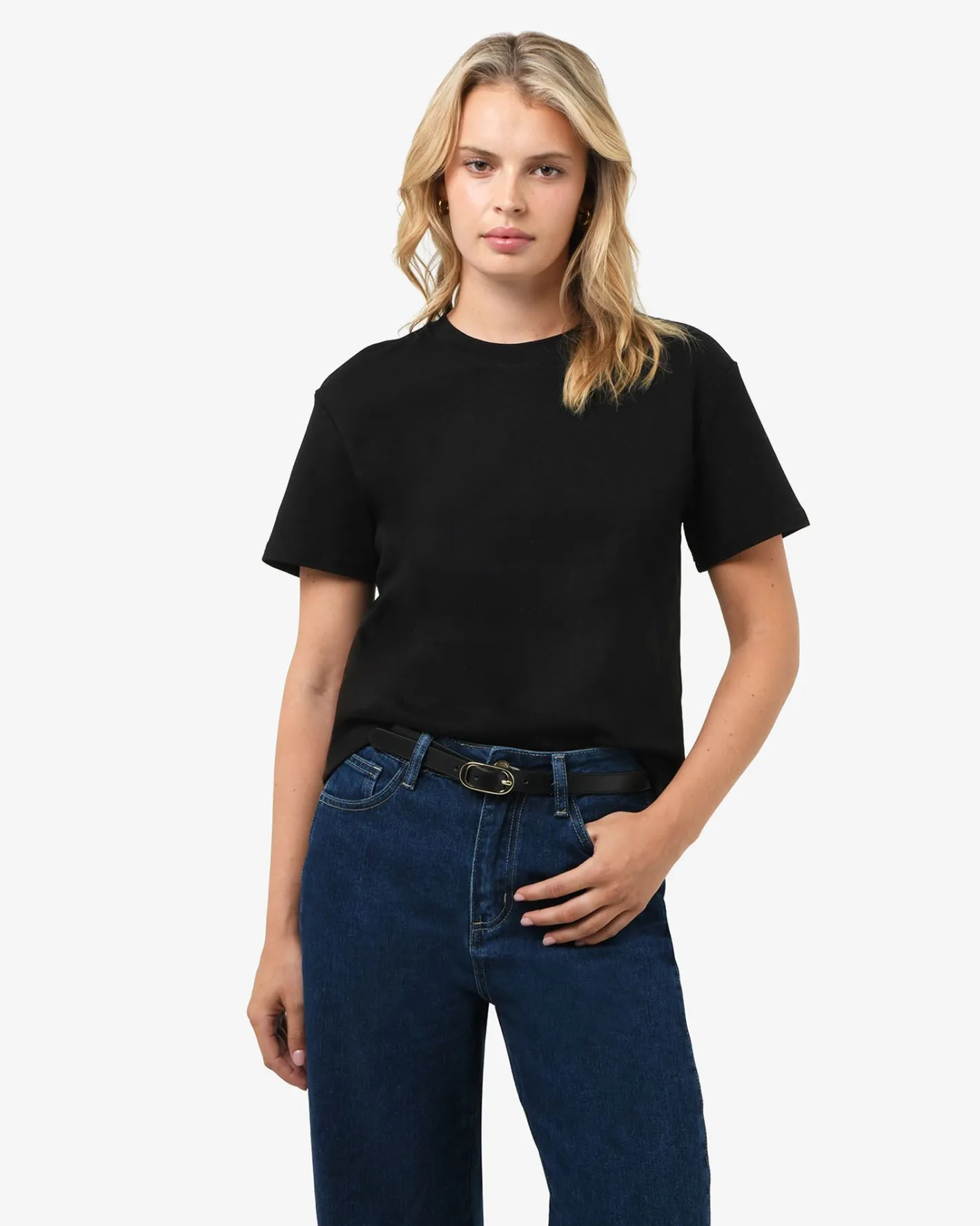 Forcast May Relaxed Cotton T-shirt Black Hot