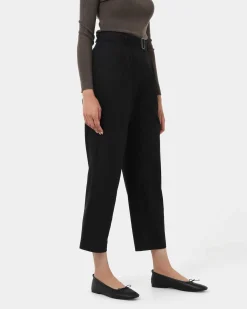 Forcast Mazzy Cotton Belted Trousers Black