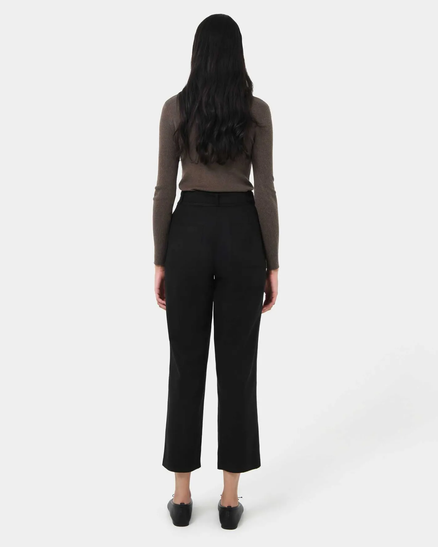 Forcast Mazzy Cotton Belted Trousers Black